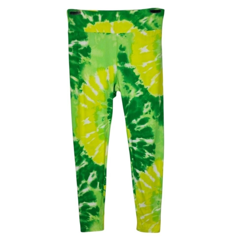 Tie Dye Green Leggings size Large NOBO